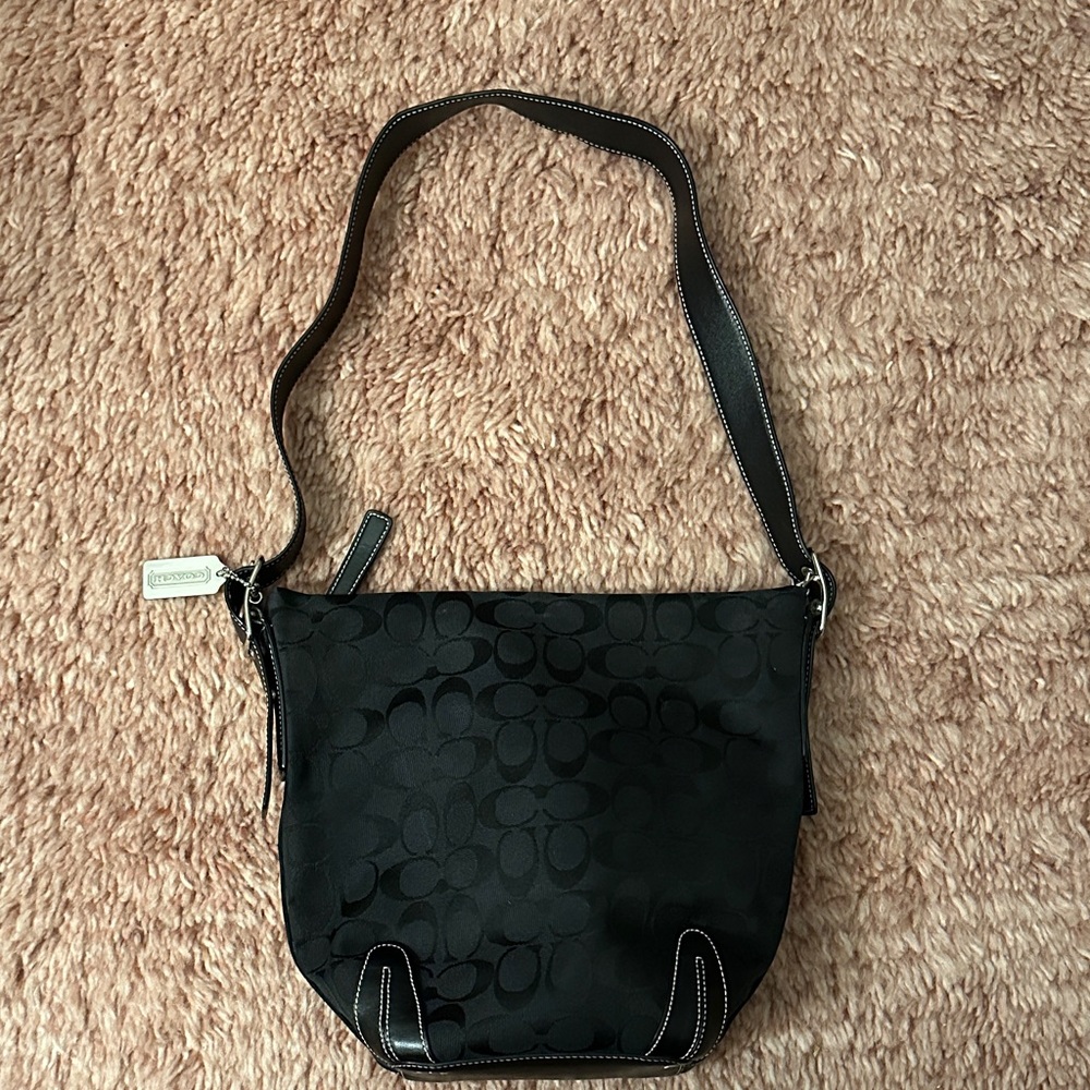 Coach Black Signature Shoulder Bag